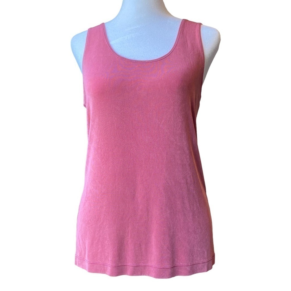 Chico's Travelers size 1 ( USA 8) Tank top slinky pink dusty rose easy care